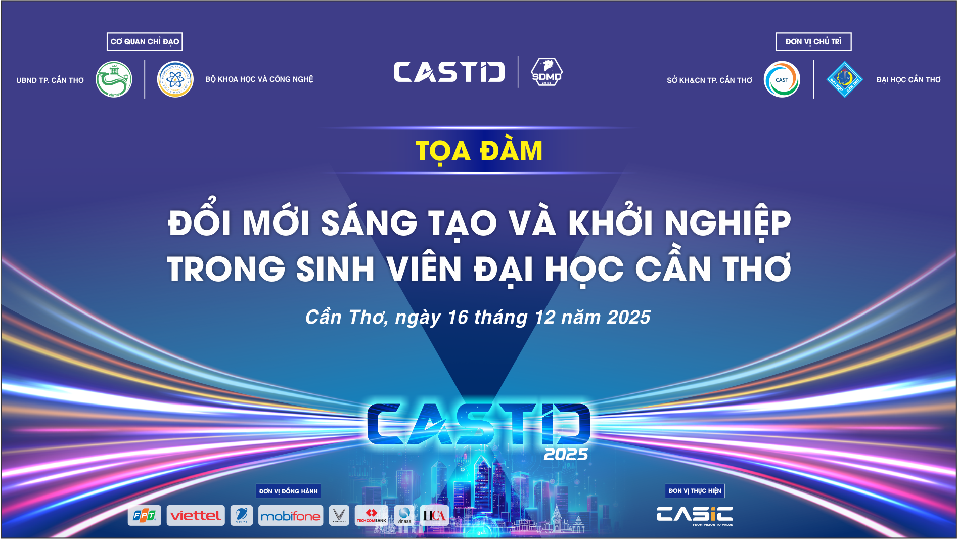 CASTID 2025 – Sắp diễn ra Tọa đàm Đổi mới sáng tạo và Khởi nghiệp trong sinh viên Đại học Cần Thơ