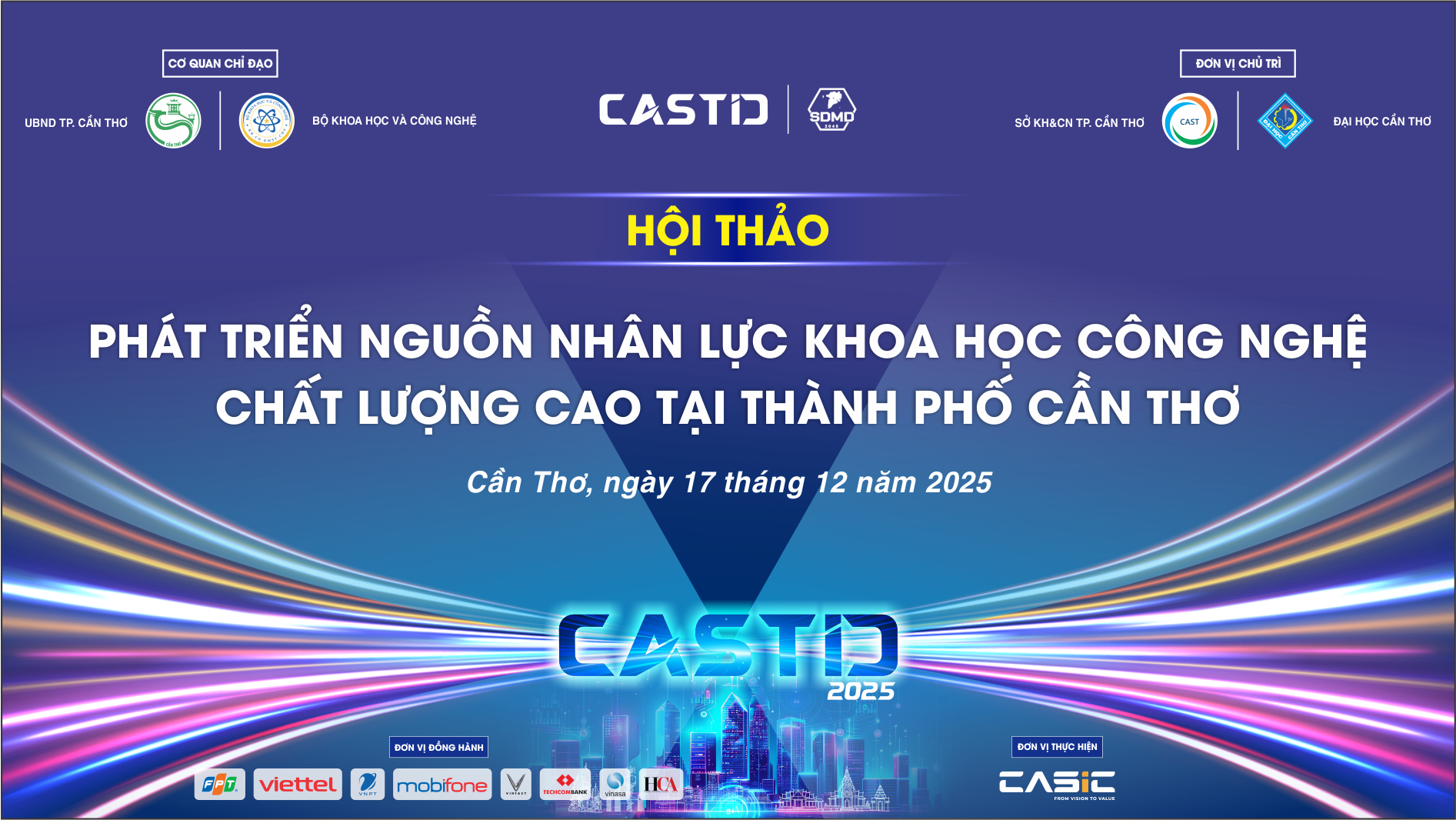 HỘI THẢO KHOA HỌC "PHÁT TRIỂN NGUỒN NHÂN LỰC KHOA HỌC CÔNG NGHỆ CHẤT LƯỢNG CAO TẠI THÀNH PHỐ CẦN THƠ"