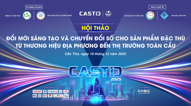 CASTID 2025 - Sắp diễn ra Hội thảo Đổi mới sáng tạo và chuyển đổi số cho sản phẩm đặc thù - Từ thương hiệu địa phương đến thị trường toàn cầu